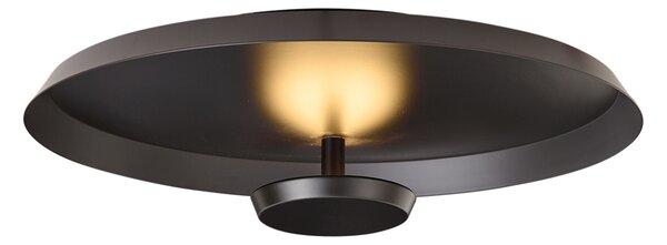 Nowoczesna lampa sufitowa matowa czarna z LED z 3-stopniową regulacją ściemniania - Sombra