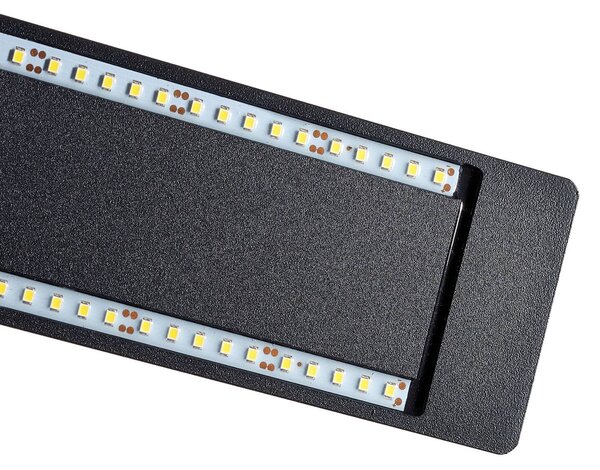 IDEAL LUX Kinkiet LED Zig Zag, czarny, przedpokój, aluminium, nowoczesny