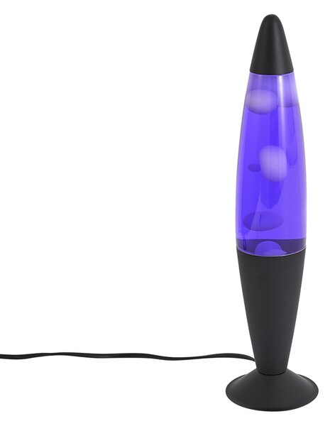 Lampa lawa fioletowa z białym woskiem z LED - Molten Lava