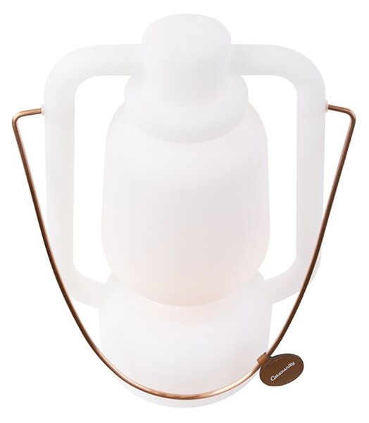 Lampa stołowa akumulatorowa 30 cm IP44 biała - Storm Small