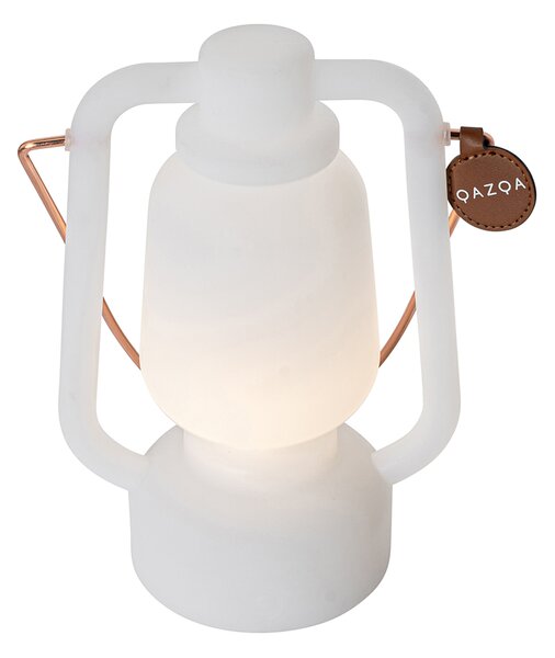 Lampa stołowa akumulatorowa 22 cm IP44 biała - Storm Mini