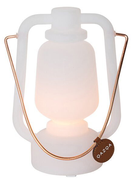 Lampa stołowa akumulatorowa 22 cm IP44 biała - Storm Mini
