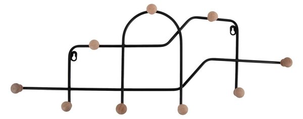 Czarny metalowy wieszak ścienny 71 cm Maze – PT LIVING
