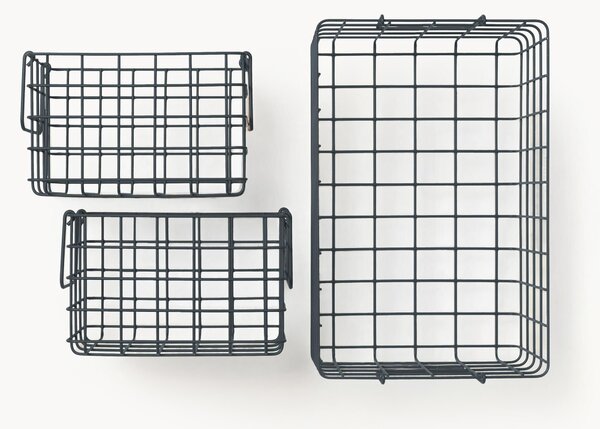 Komplet koszy do przechowywania z metalu The Baskets, 3 elem