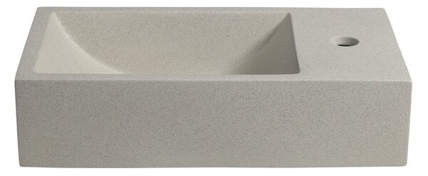 Jasnoszara betonowa umywalka 40x22 cm Crest – Sapho