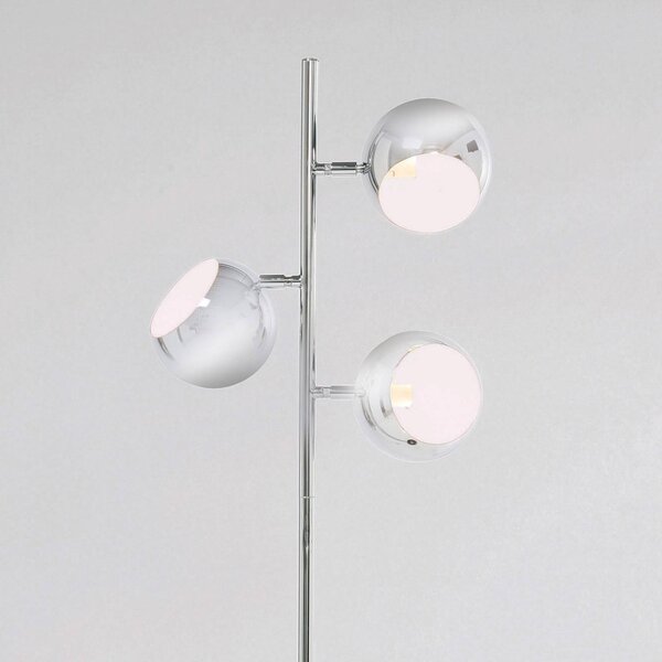 KARE Lampa stojąca CALOTTA, chromowy / srebrny, salon / jadalnia, metal, nowoczesny