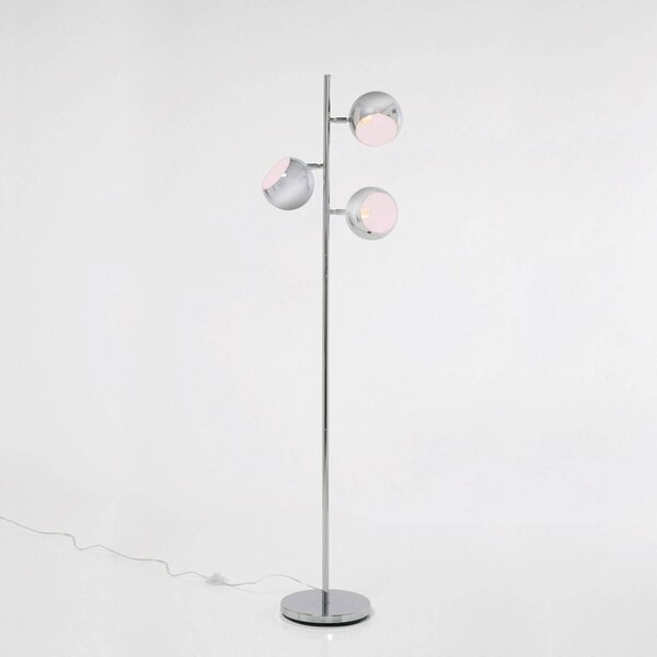 KARE Lampa stojąca CALOTTA, chromowy / srebrny, salon / jadalnia, metal, nowoczesny