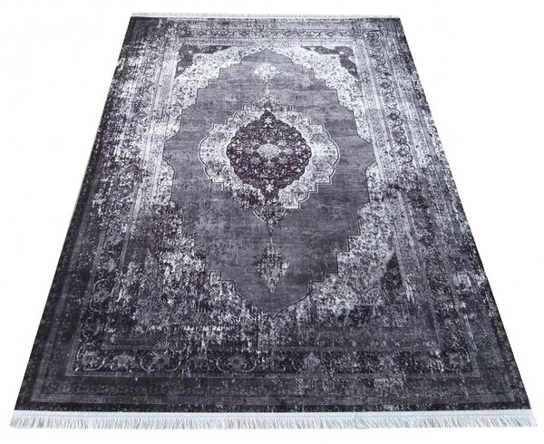 Szary prostokątny dywan w stylu vintage - Madix