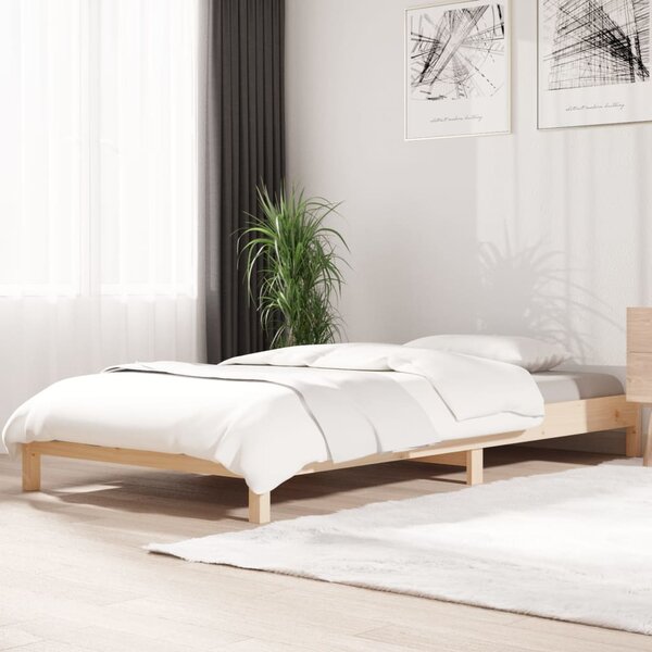Łóżko sztaplowane, 90x190 cm, lite drewno sosnowe