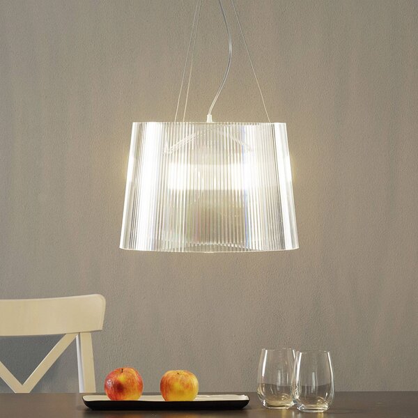Kartell Lampa wisząca designerska Gè, przezroczysty / transparentny, salon / jadalnia, tworzywo sztuczne, design