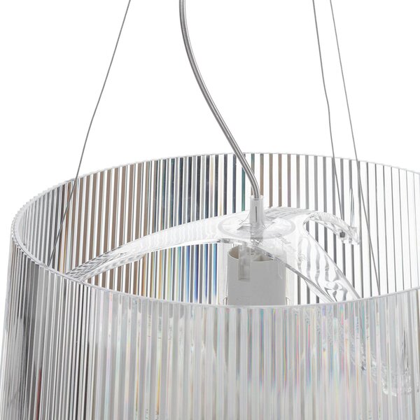 Kartell Lampa wisząca designerska Gè, przezroczysty / transparentny, salon / jadalnia, tworzywo sztuczne, design