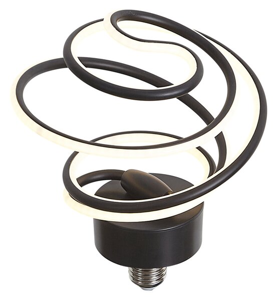 Żarówka dekoracyjna LED E27 Czarna Spiralna 6W 370 lm 3000K