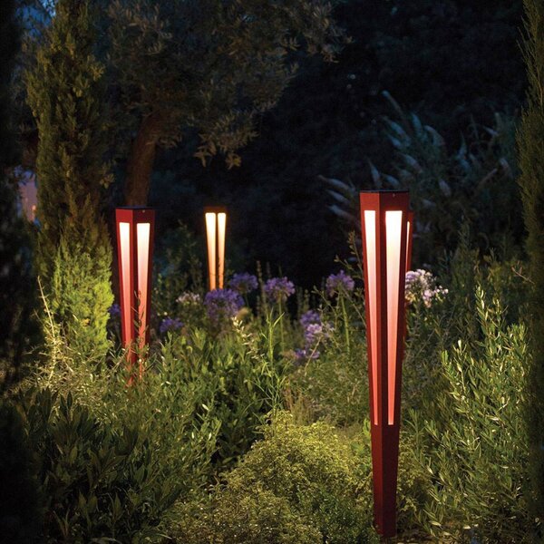 Les Jardins Pochodnia solarna LED Tinka, czujnik 120 cm, szara | FAVI.pl