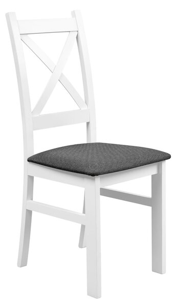 Krzesło do jadalni tapicerowane krzyżak