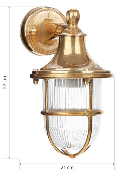 Moretti Luce Kinkiet zewnętrzny OCEAN, możliwość ściemniania, mosiężny / złoty, przedpokój, mosiądz, morski