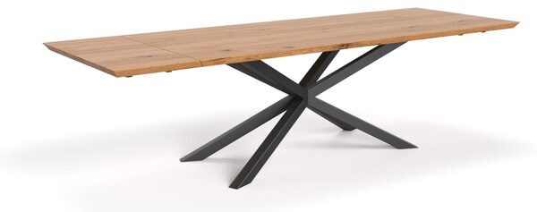 Stół rozkładany Lumina z litego drewna 120x80 cm Jedna dostawka 50 cm Buk