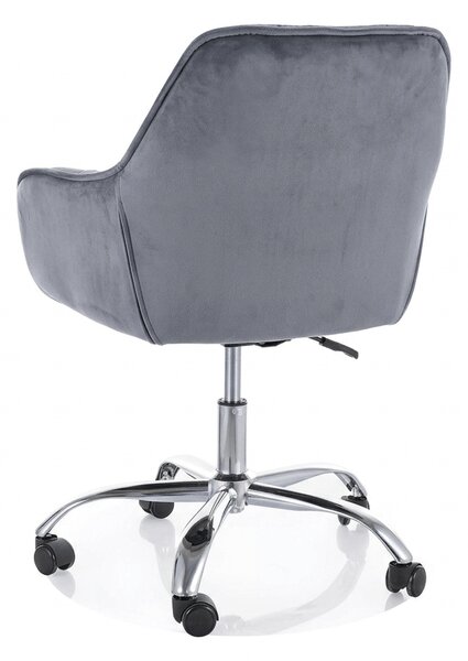Fotel biurowy Q-190 VELVET, szary