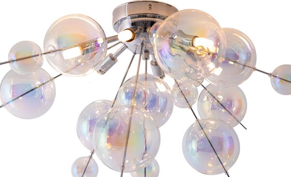 Näve Lampa sufitowa Explosion, możliwość ściemniania, przezroczysty / transparentny, salon / jadalnia, szkło, nowoczesny