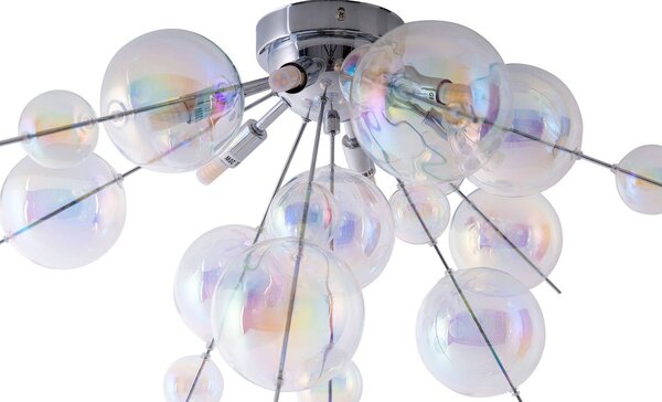 Näve Lampa sufitowa Explosion, możliwość ściemniania, przezroczysty / transparentny, salon / jadalnia, szkło, nowoczesny