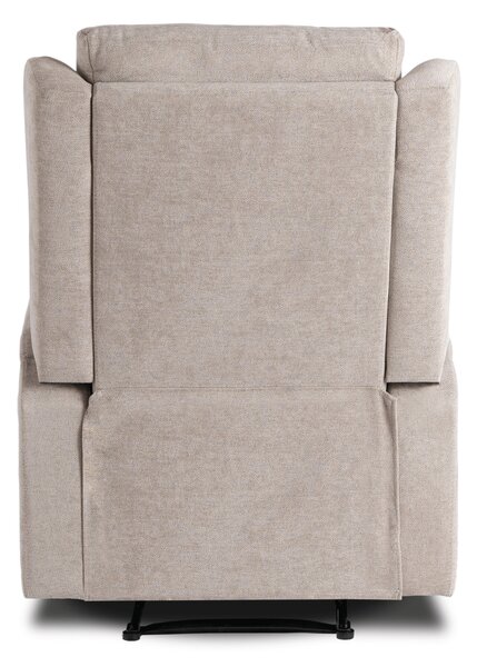 Fotel Masujący SEBASTIAN Rozkładany Wypoczynkowy z Podnóżkiem Beżowy Nowoczesny