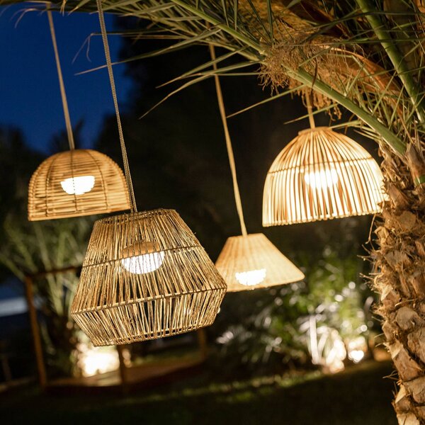 Newgarden Lampa wisząca Sisine LED z akumulatorem Sisine, możliwość ściemniania, jasne drewno, nowoczesny