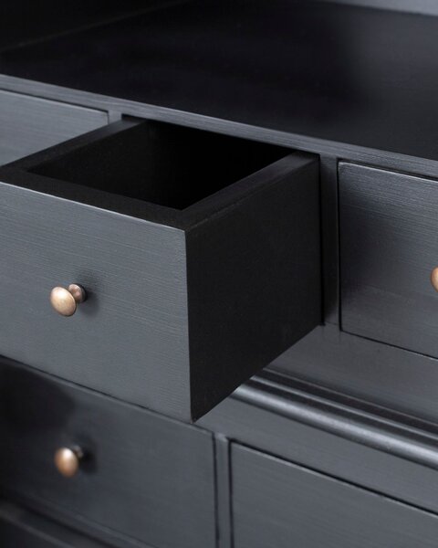 Kredens Brighton 204x56x217cm black