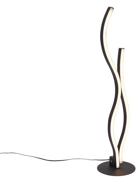 Designerska lampa stołowa czarna z LED z możliwością ściemniania - Ying