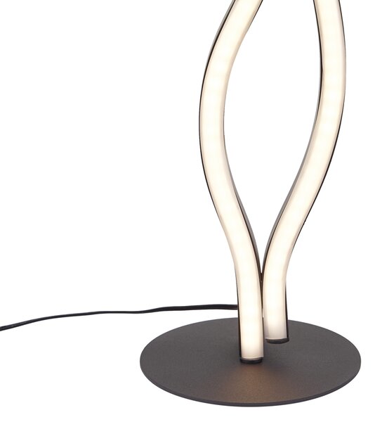 Designerska lampa stołowa czarna z LED z możliwością ściemniania - Ying