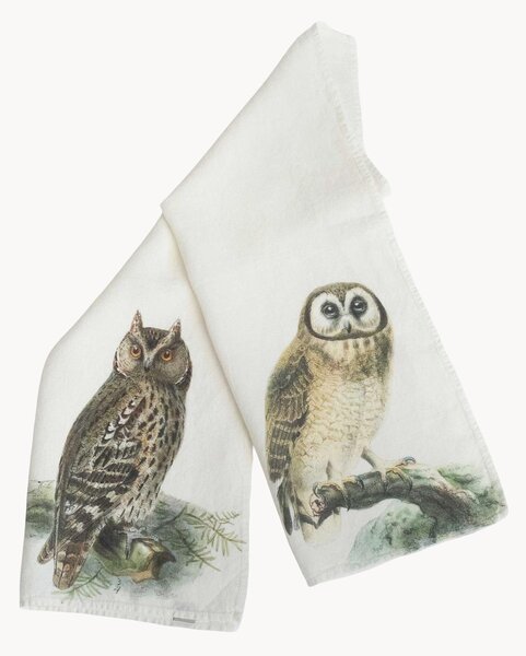 Komplet ręczników kuchennych z lnu Owl & Eagle-Owl, 2 elem