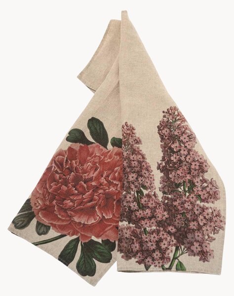 Komplet ręczników kuchennych z lnu Peony & Lilac, 2 elem
