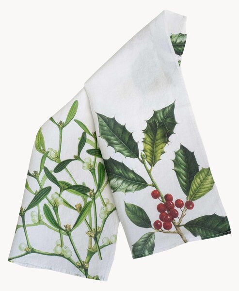 Komplet ręczników kuchennych z lnu Holly & Mistletoe, 2 elem