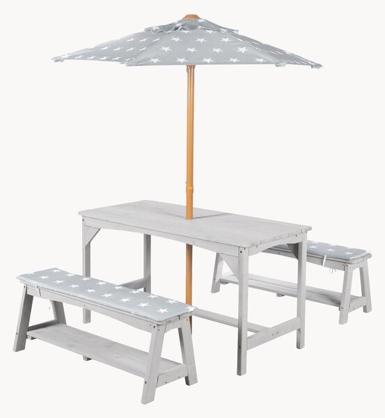 Komplet mebli ogrodowych dla dzieci z parasolem Outdoor+ (4 elem.)