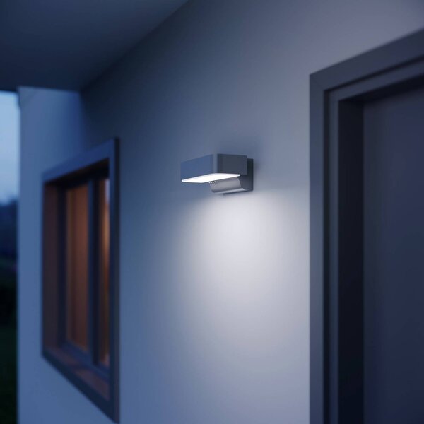 STEINEL Kinkiet zewnętrzny LED L 800 C, czarny, aluminium, nowoczesny