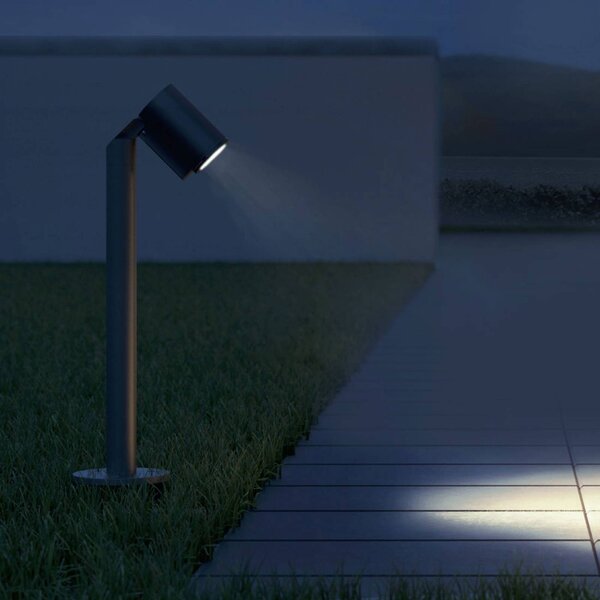 STEINEL Słupek oświetleniowy LED Spot Way, czarny, aluminium, nowoczesny