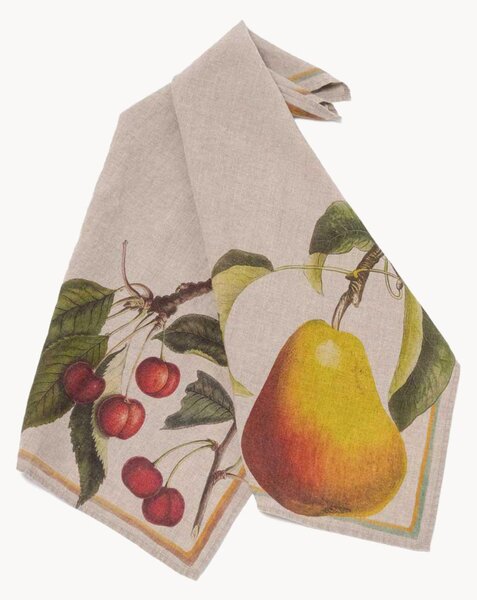 Komplet ręczników kuchennych z lnu Cherry & Pear, 2 elem