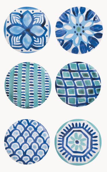 Komplet talerzy śniadaniowych z porcelany Aquazul, 6 elem