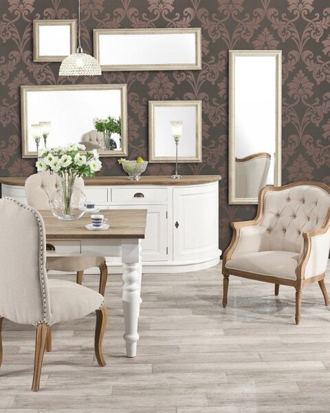 Komoda Brighton 4 drzwi + 2 szuflady white&natural