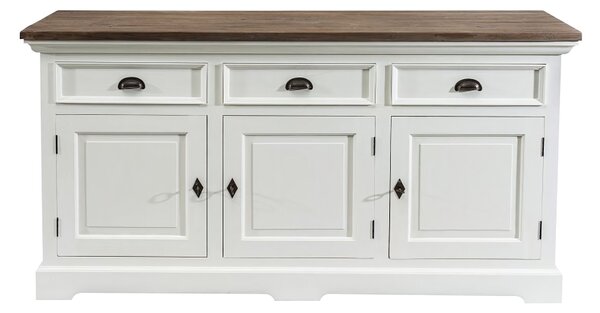 Komoda Brighton 180x55x95cm white&natural grey