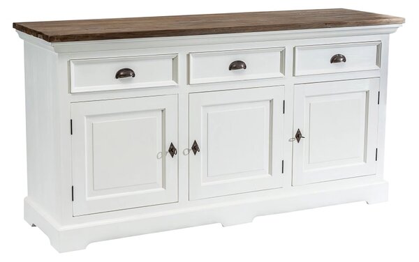 Komoda Brighton 180x55x95cm white&natural grey