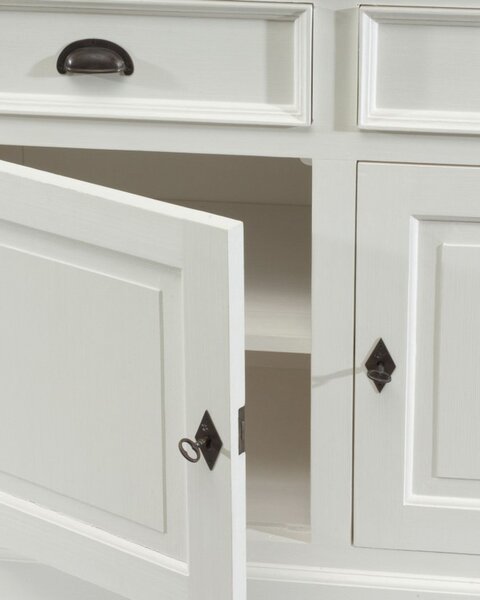 Komoda Brighton 180x55x95cm white&natural grey
