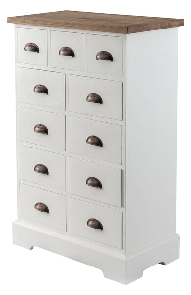 Komoda Brighton 11 szuflad white&natural