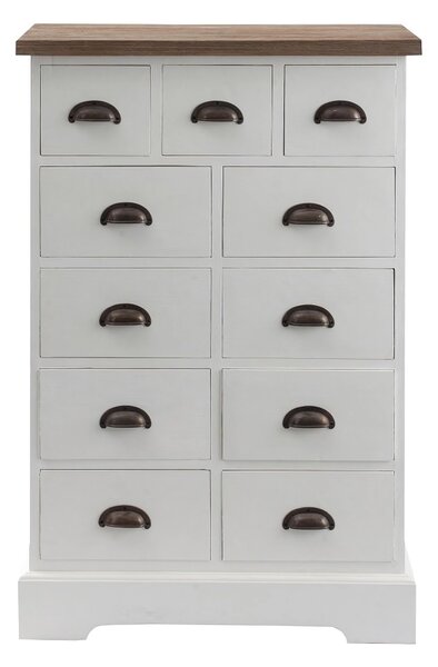 Komoda Brighton 11 szuflad white&natural