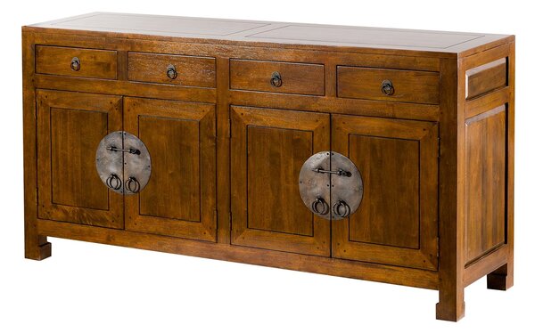 Komoda Ibuku 4drzwi + 4 szuflady, brown 174x50x90cm