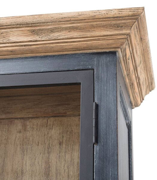 Kredens Gordes 110x46x230 old black & natural