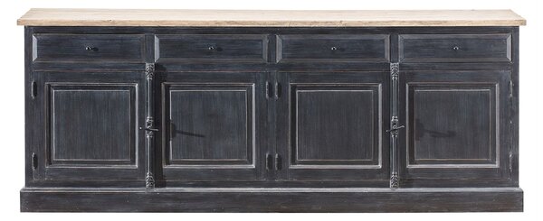 Komoda 240x48x94 old black & natural