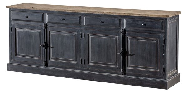Komoda 240x48x94 old black & natural