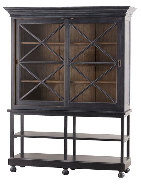 Kredens Rimir 160x50x220 old black & natural