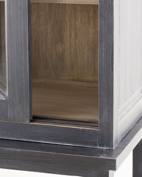 Kredens Rimir 160x50x220 old black & natural