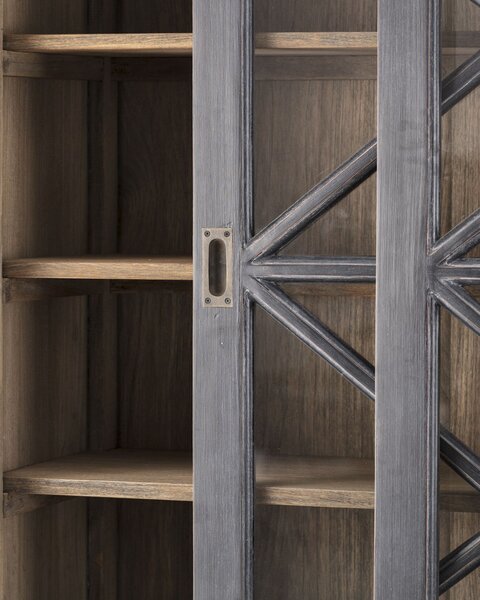 Kredens Rimir 160x50x220 old black & natural
