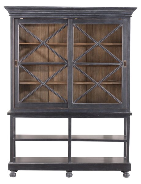 Kredens Rimir 160x50x220 old black & natural